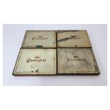 4 VTG FLAT CHESTERFIELD CIGARETTE ADVERTISING TINS