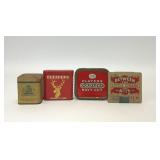 4 VTG ASSORTED TOBACCO ADVERTISING TINS