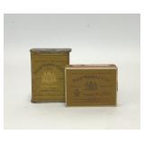 2 VTG PHILIP MORRIS TOBACCO ADVERTISING TIN & BOX