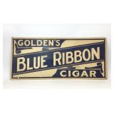 1940s Goldens Blue Ribbon Paper Advertising Sign