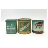 3 ASSORTED VTG TOBACCO ADVERTISING TINS