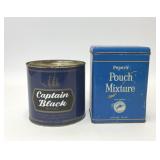 2 VTG BLUE TOBACCO ADVERTISING TINS
