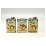 3 VTG CAMEL CIGARETTE PACK SHAPE LIGHTERS