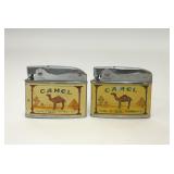 2 VTG CAMEL BRAND CIGARETTE LIGHTERS