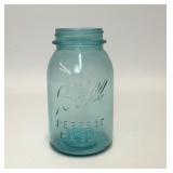 RARE VTG #13 BALL PERFECT MASON JAR BLUE GLASS