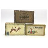 3 VTG Assorted Cigar Advertising Boxes