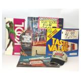 ASSORTED VTG CIGARETTE ADVERTISING PAPER SIGNS HAT