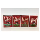 4 VTG Velvet Tobacco Advertising Tins