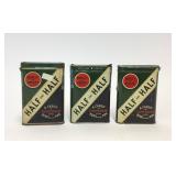 3 VTG Half & Half Tobacco Advertising Tins