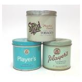 3 VTG Players Spud Tobacco Advertising Tins