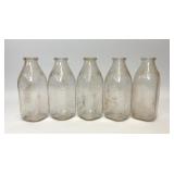 5 VTG GUILFORD 1 QUART MILK BOTTLE DURAGLAS