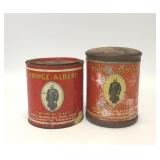 2 VTG PRINCE ALBERT TOBACCO ADVERTISING TINS