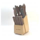 KNIFE BLOCK AND KNIVES