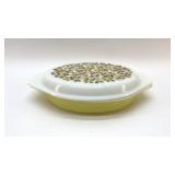 PYREX VERDE DIVIDED CASSEROLE 1967