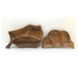 MONKEY POD DIVIDED SERVING DISHES