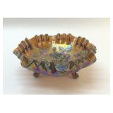 IMPERIAL GLASS LUSTER ROSE CARNIVAL BOWL