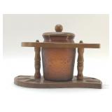DUNN  RITE PIPE HUMIDOR STAND 1950's