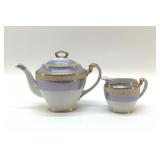 NORITAKI TEAPOT AND CREAMER