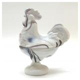 HEN A NEST ROOSTER SLAG GLASS 1940's