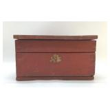 Vintage homemade red toy box