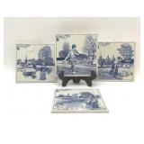 4 DELFT TILES SCHOONHOVEN KERAMIEK