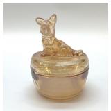 JEANETTE GLASS TERRIER POWDER BOX