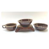 HULL BROWN DRIP BOWLS, WARMER