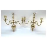 ANTIQUE BRASS WALL SCONCES