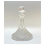CRYSTAL FACETED SHIPS DECANTER