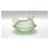 HEN ON A NEST 1960's GREEN