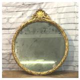 ANTIQUE ROUND GOLD MIRROR
