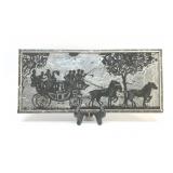 REVERSE PAINTED STAGECOACH SCENE