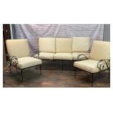 1960's WROUGHT IRON PATIO FURNITURE