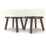 PAIR OF MILKING STOOLS