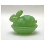RABBIT ON A NEST JADEITE 1990's