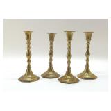 4 BRASS CANDLESTICKS