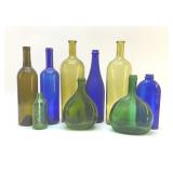 Color glass bottle collection