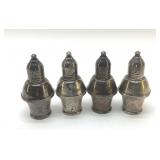 4 STERLING WEIGHTED SALT & PEPPER SHAKERS 268.44g