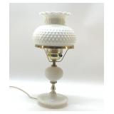 FENTON  HOBNAIL MILK, GLASS LAMP