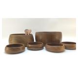 MONKEY POD WOOD SALAD SET