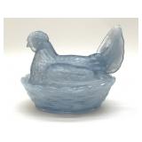 HEN ON A NEST 1970S INDIANA GLASS