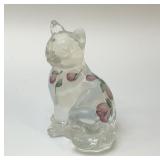 FENTON KITTEN HANDPAINTED OPALESCENT