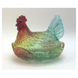 LG HEN ON A NEST WITH EGG HOLDERS INSIDE