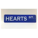 HEARTS STREET HEAVY SIGN  24x6"