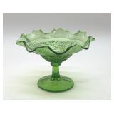 NORTHWOOD GREEN GLASS COMPOTE