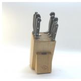 HARRIS TEETER CUTLERY SET WITH KNIFE BLOCK