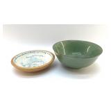 HEAVY GREEN MIXING BOWL, TORNEYCRAFT BOWL