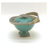 MID-CENTURY MODERN JUDAICA ENAMEL BOWL