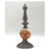 DECORATIVE ORANGE GLASS FINIAL