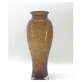 SYLVESTRI LEAF ETCHED TALL VASE